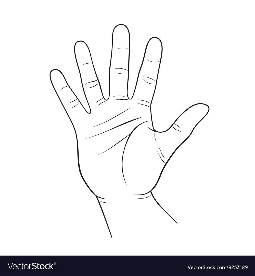 Трафарет ладони