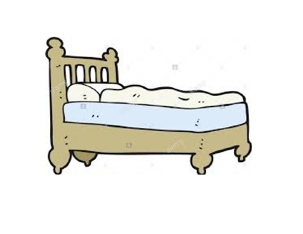 Кровать с постельным бельем