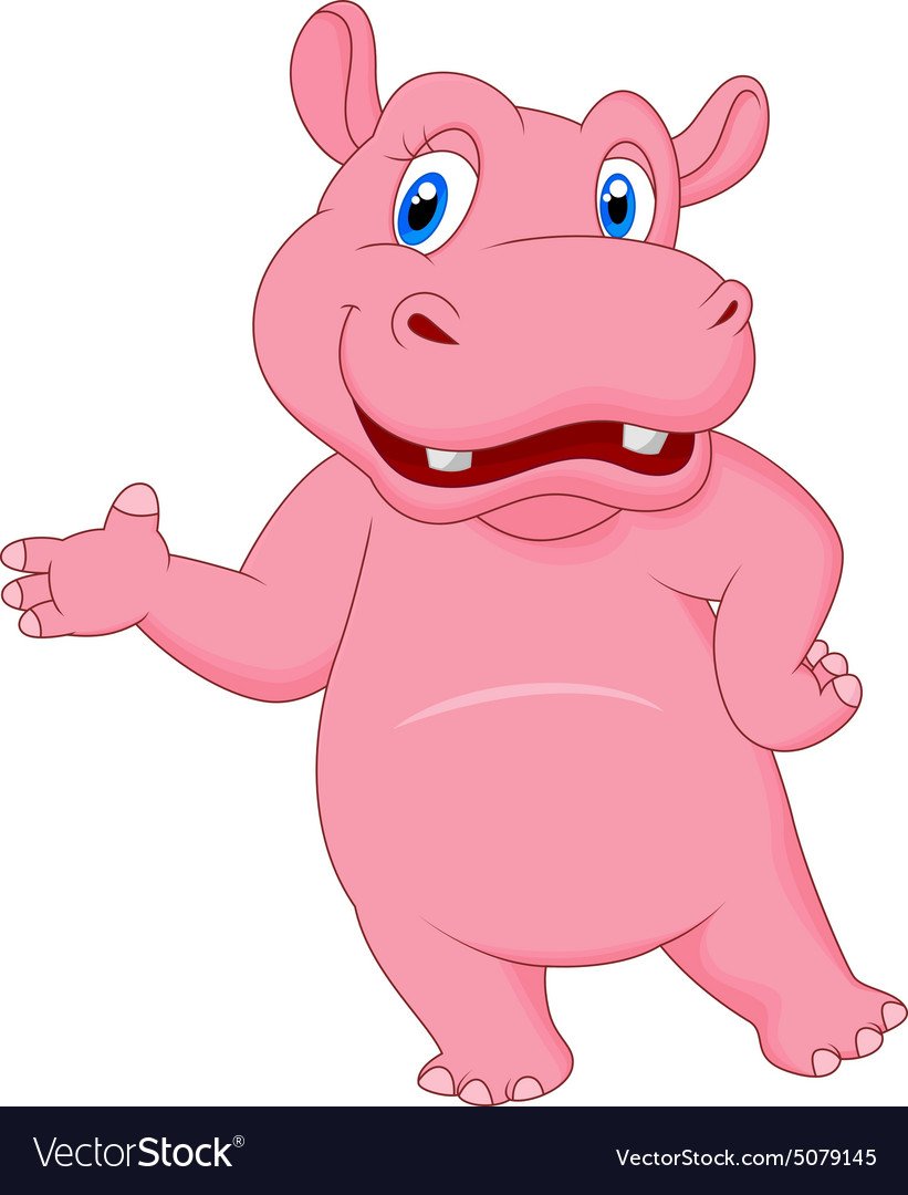 Розовый Бегемотик из мультика