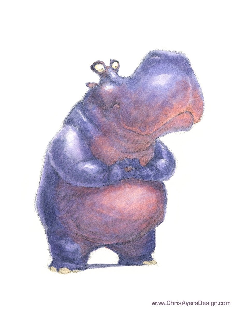 Гиппопотам картина