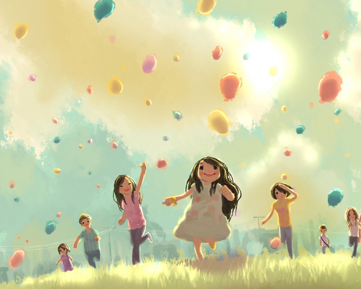 Счастливое детство иллюстрации