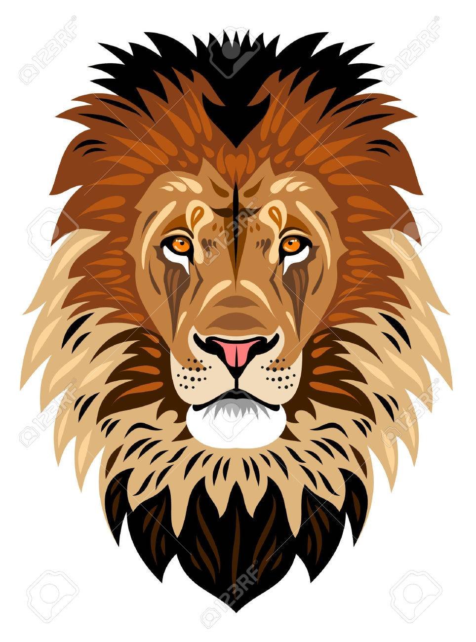 Лев голова картинка сахарная печать