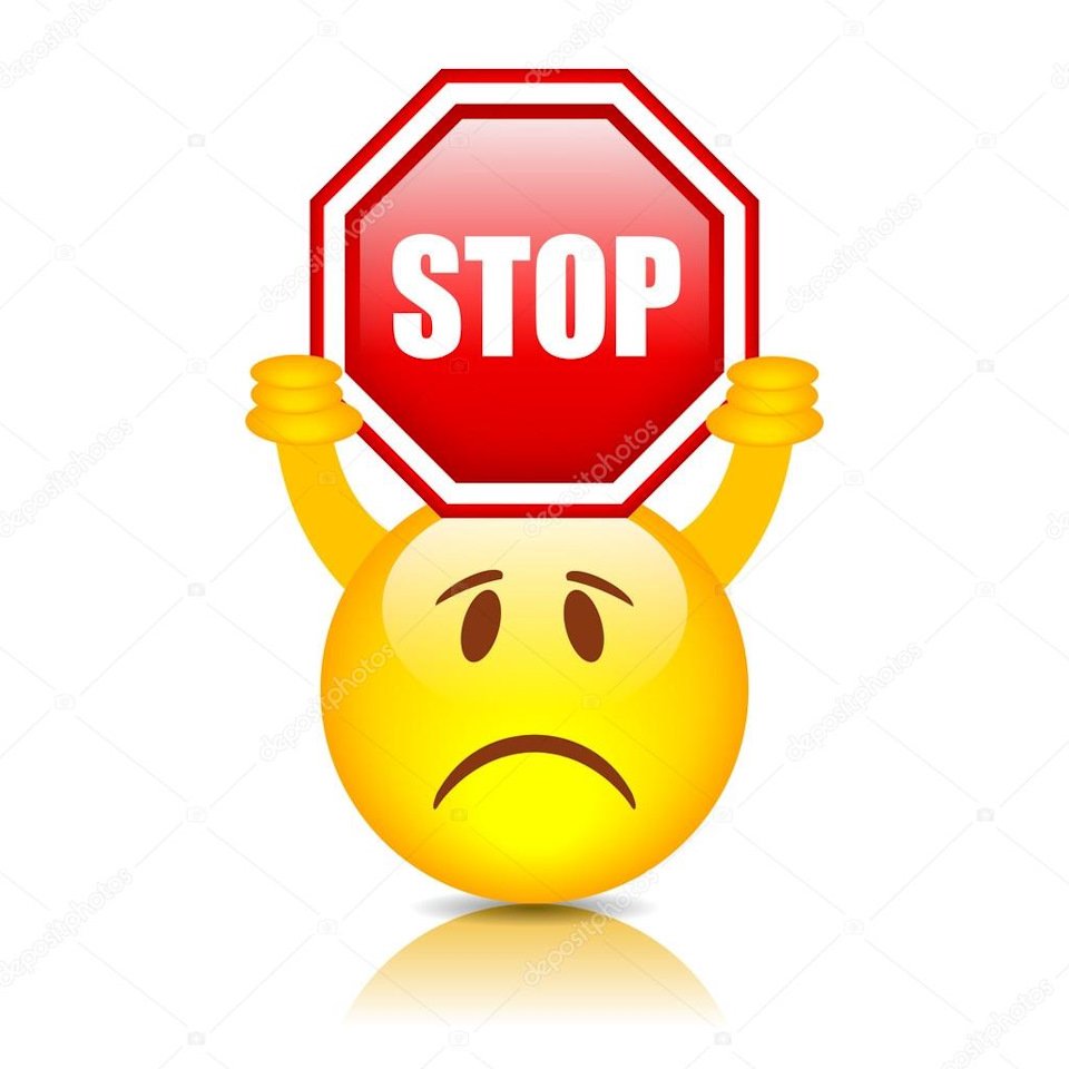 Смайлик со знаком стоп