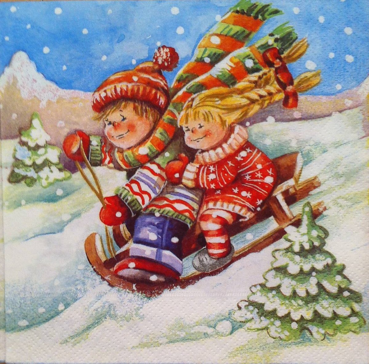 Рождественские катания на санках