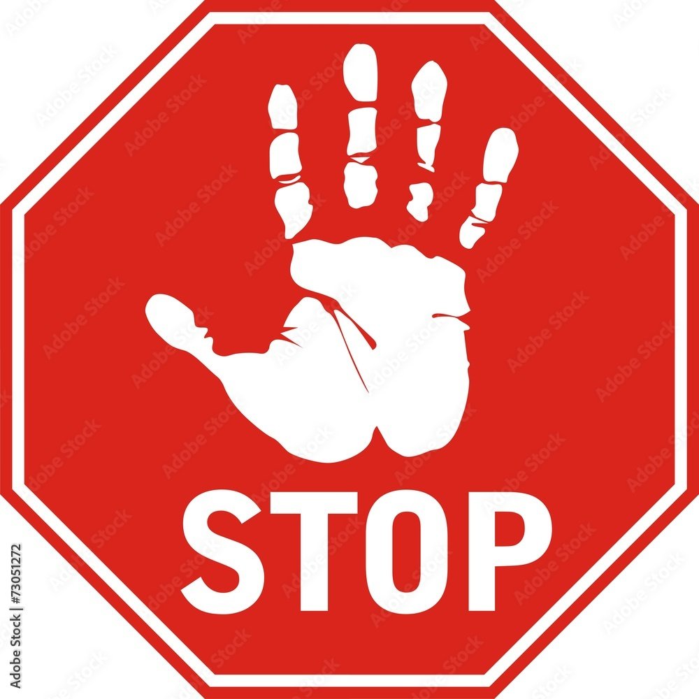 Знак стоп ладонь