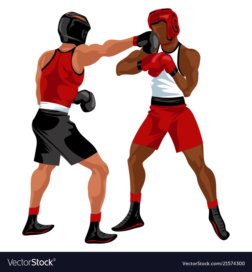 Девушка бокс вектор