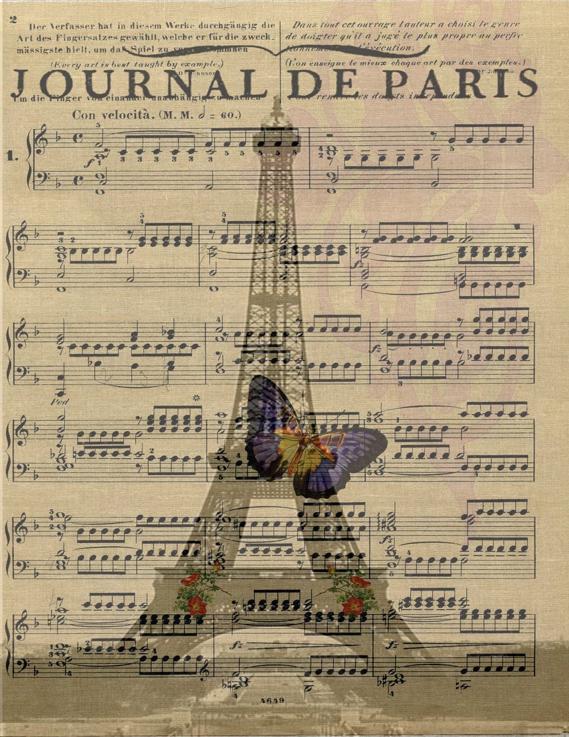 Нотные страницы для декупажа