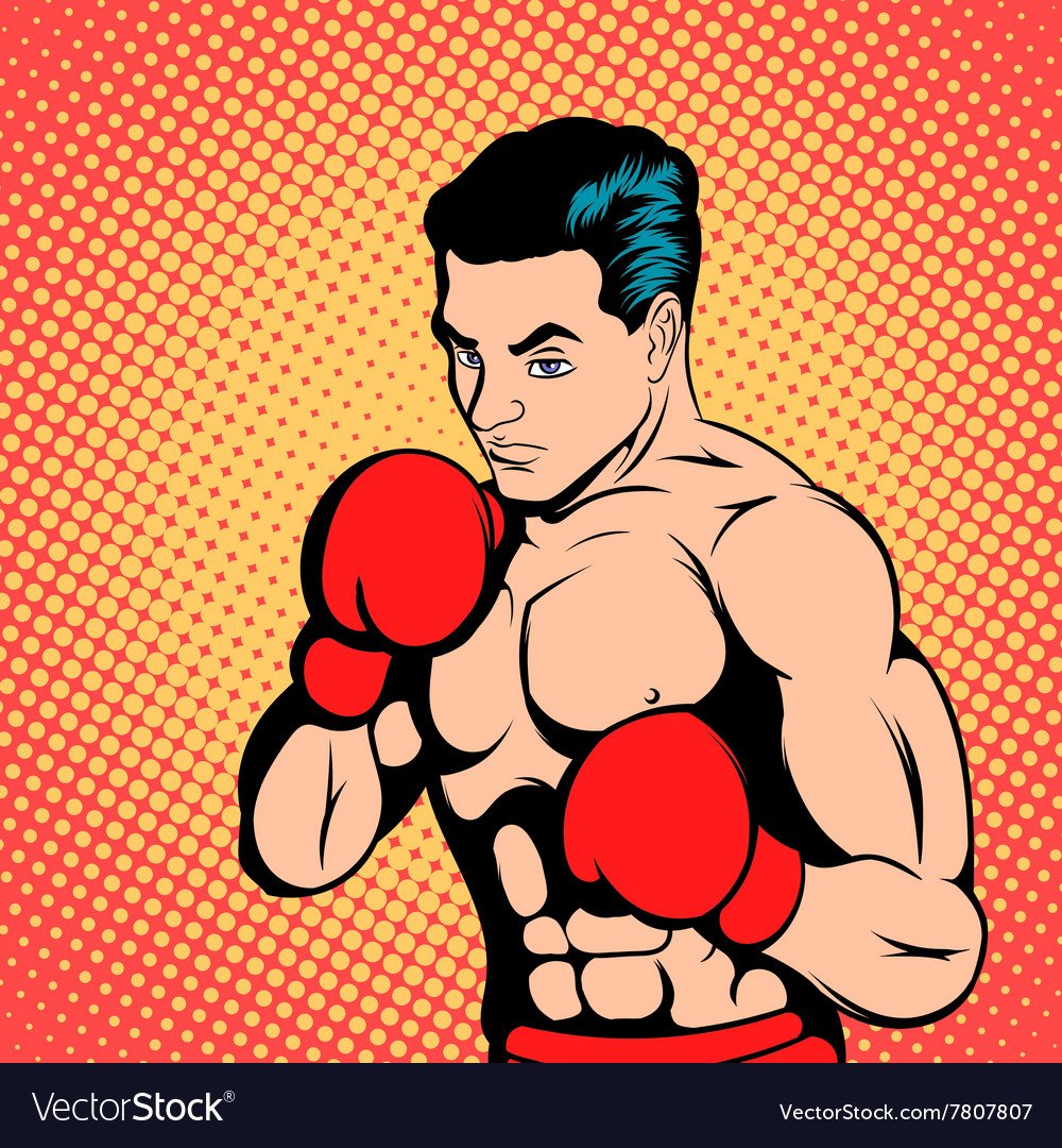 Боксёр человек мультяшный