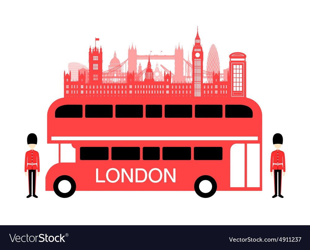 Автобус английский силуэт