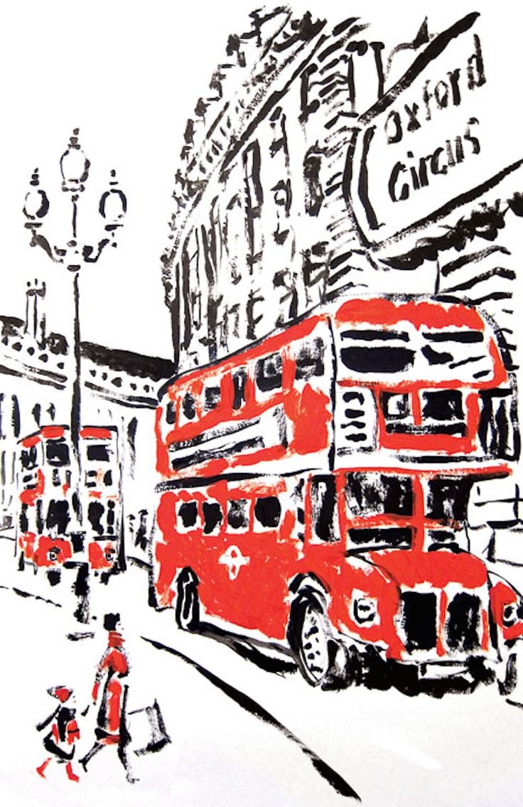 Лондонский автобус силуэт