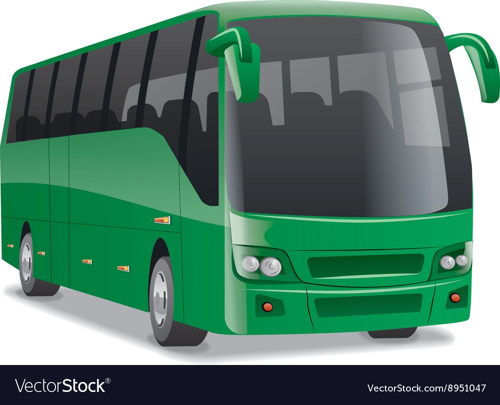 Синий автобус на прозрачном фоне