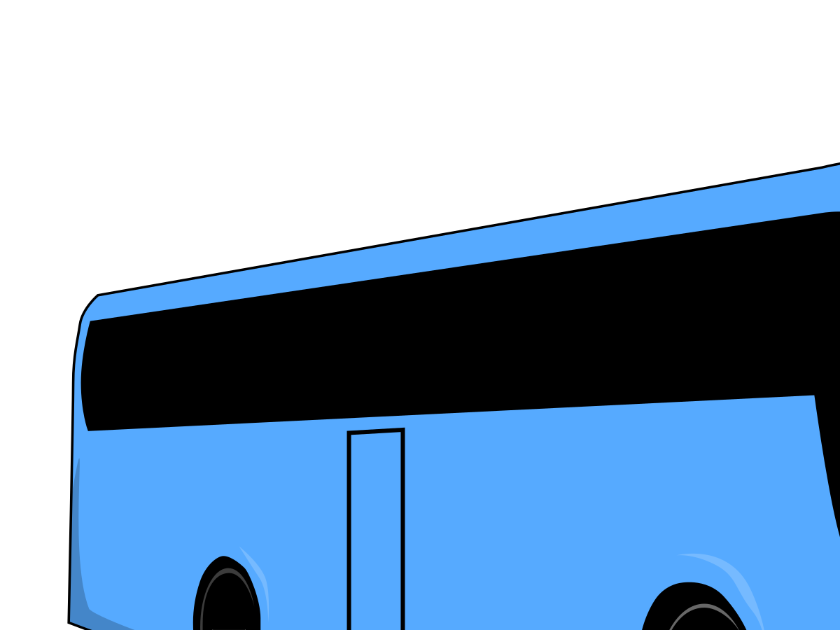 Голубой автобус картинка