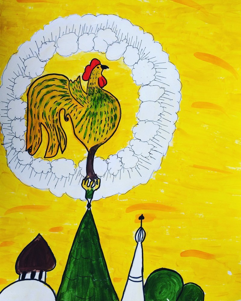 Золотой петушок сказка Пушкина раскраска