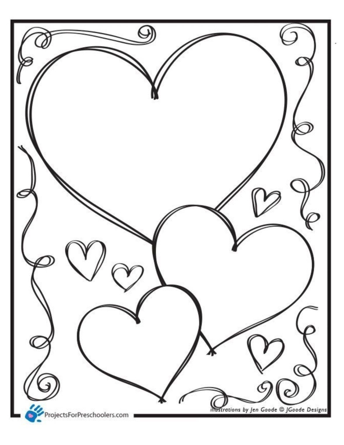 Сердце раскраска