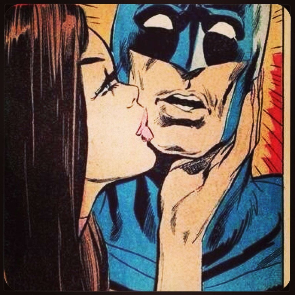 Бэтмен и женщина кошка комикс арт
