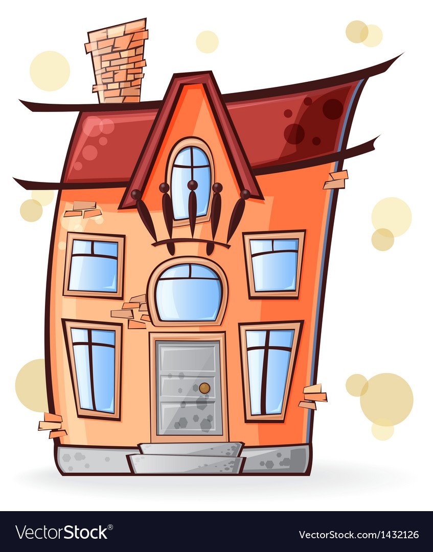 Домик с окном мультяшный