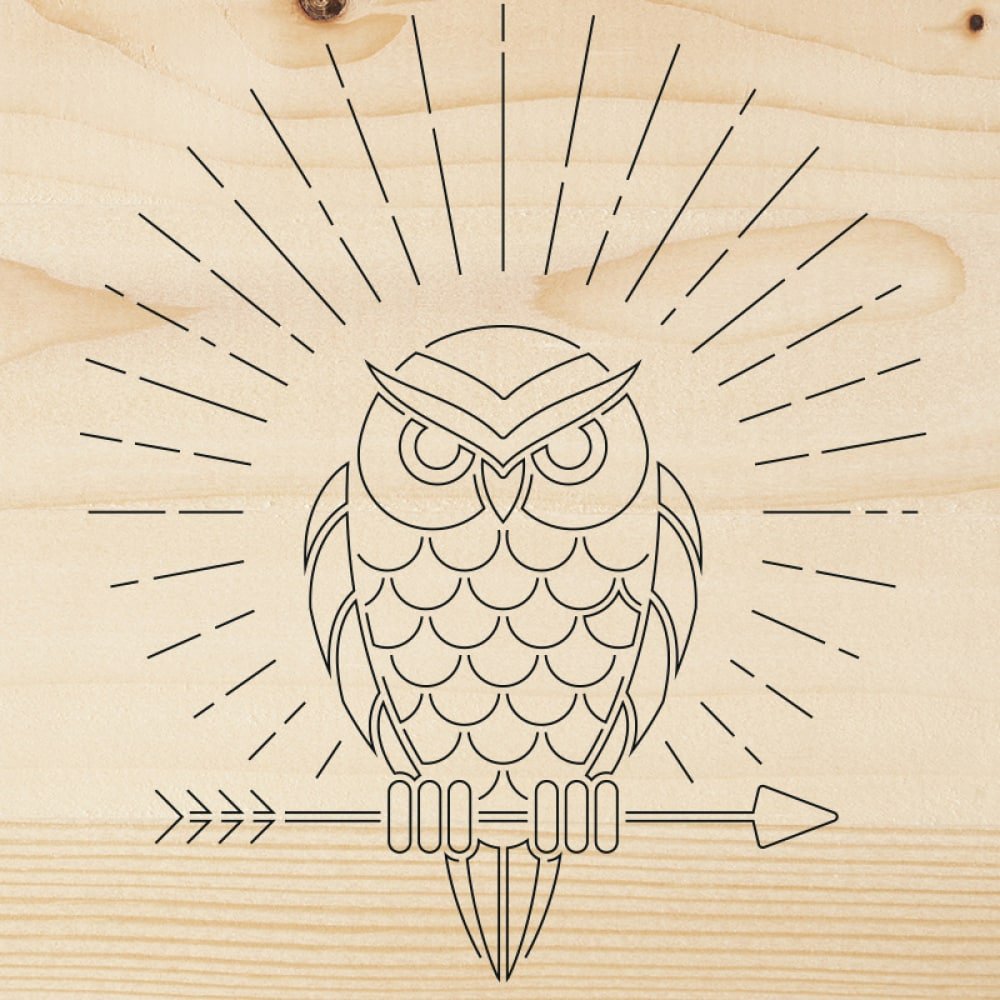 Сова для выжигания по дереву