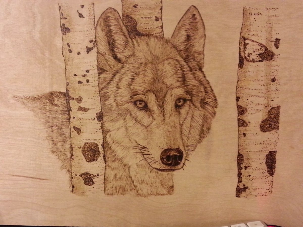 Выжигание животных по дереву