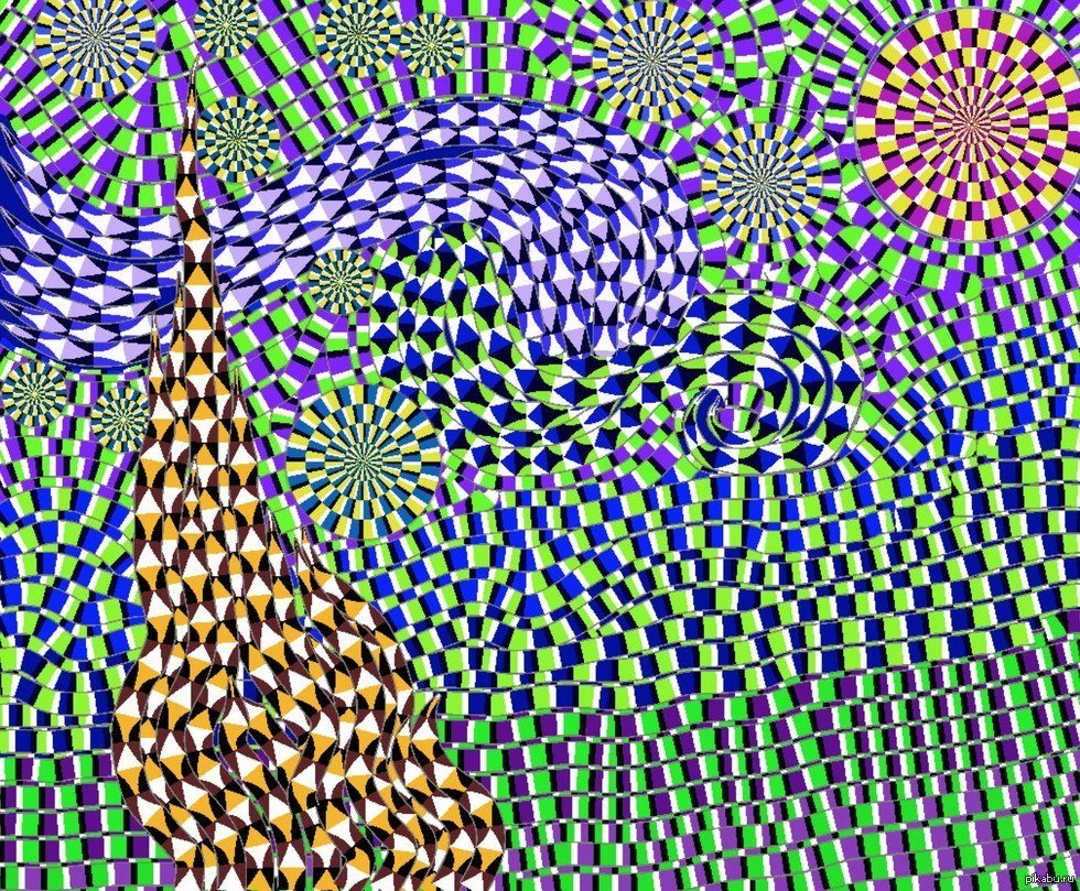 Оптическая иллюзия с точками