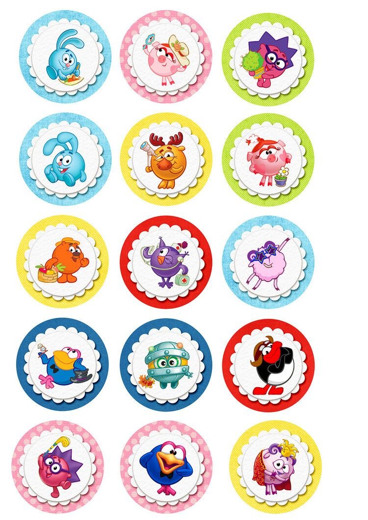 Круглые наклейки для детей