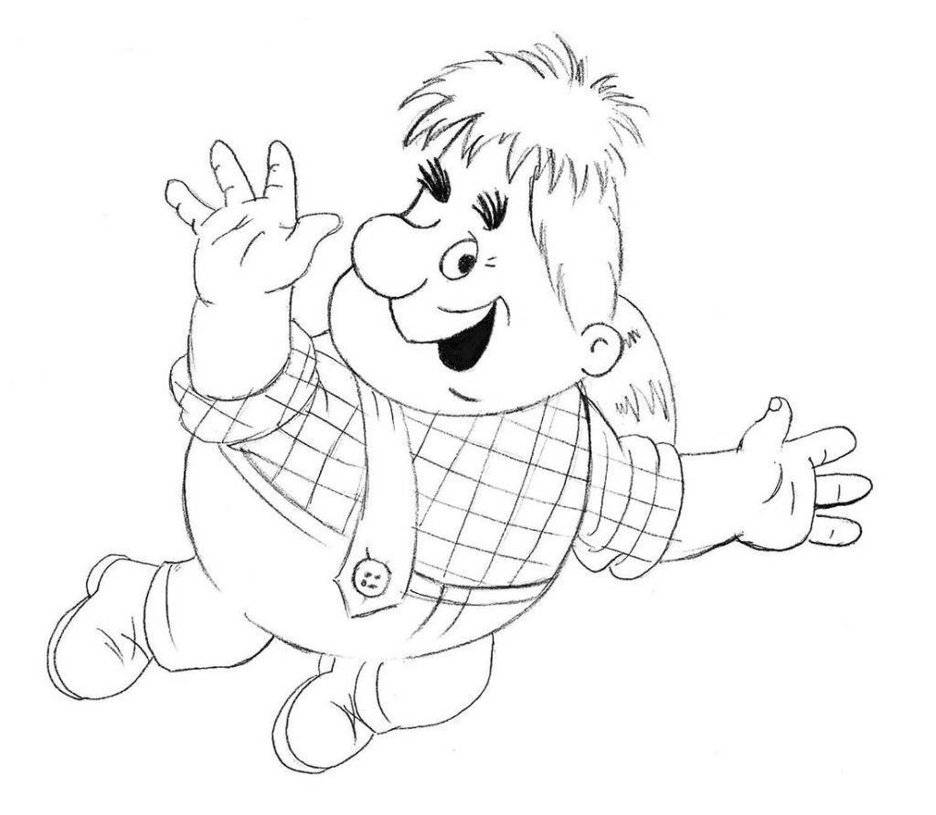 Малыш и Карлсон на прозрачном фоне