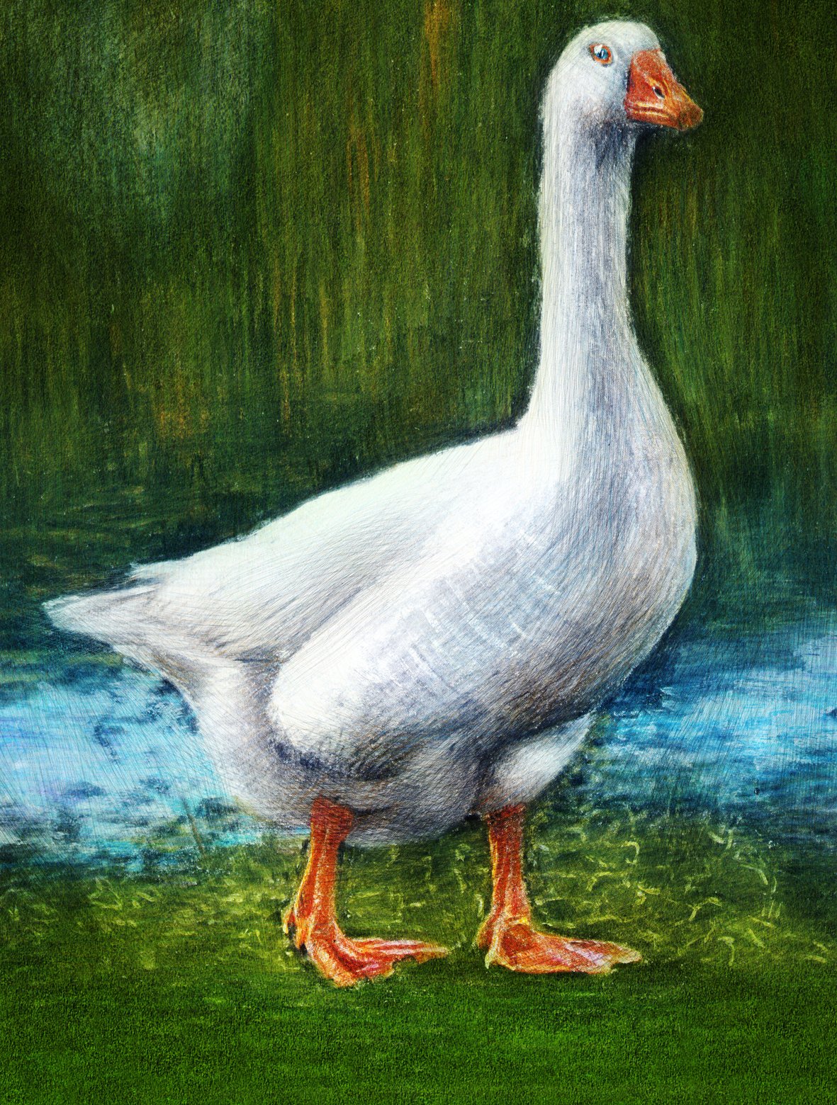 Картина гуси