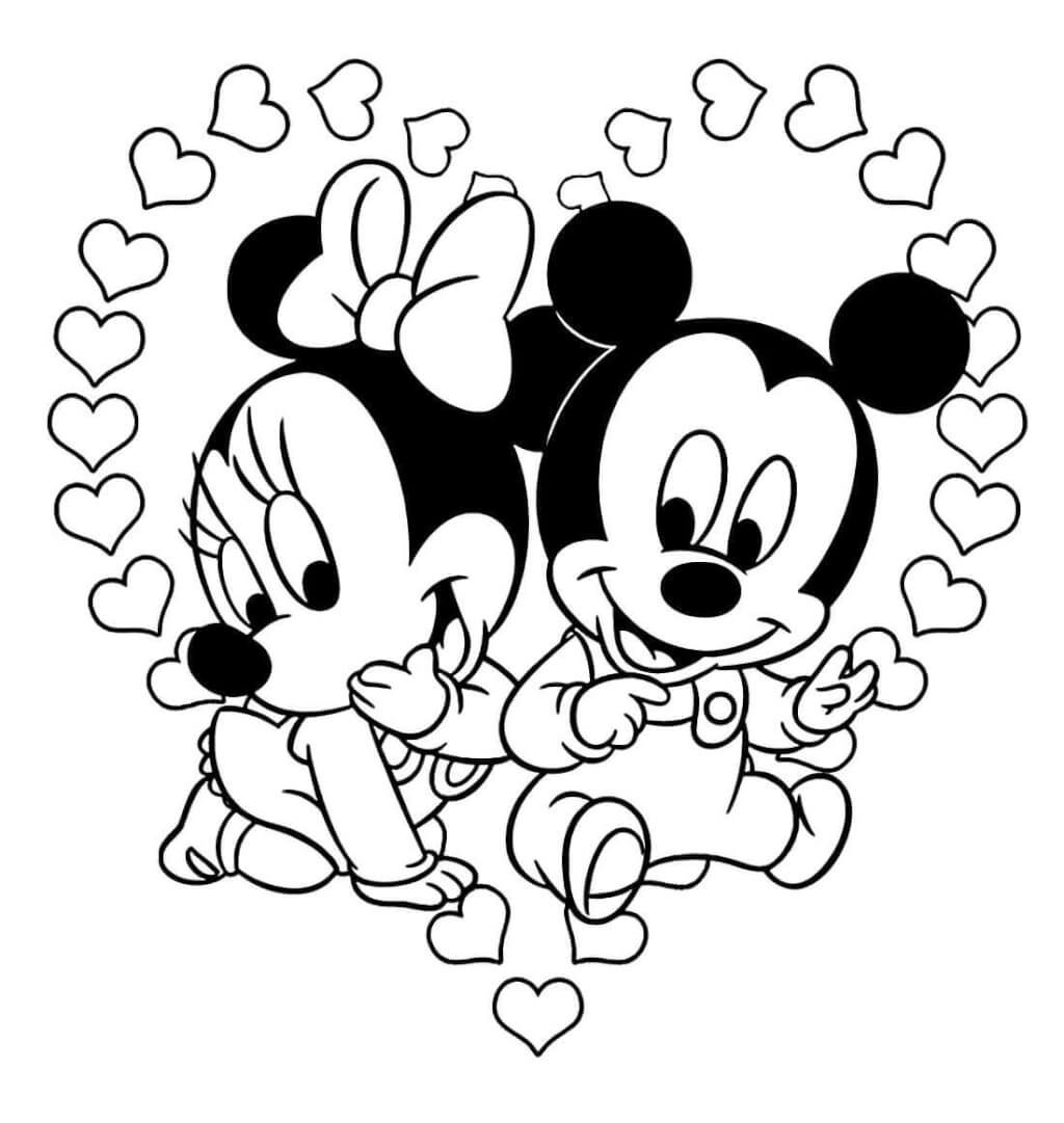 Раскраска Микки Маус для девочек