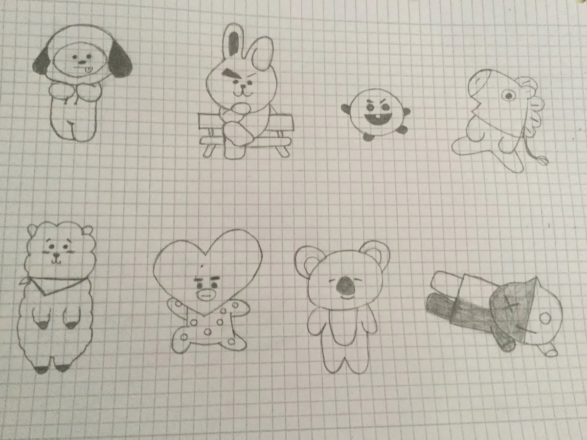 Маленькие рисунки для срисовки