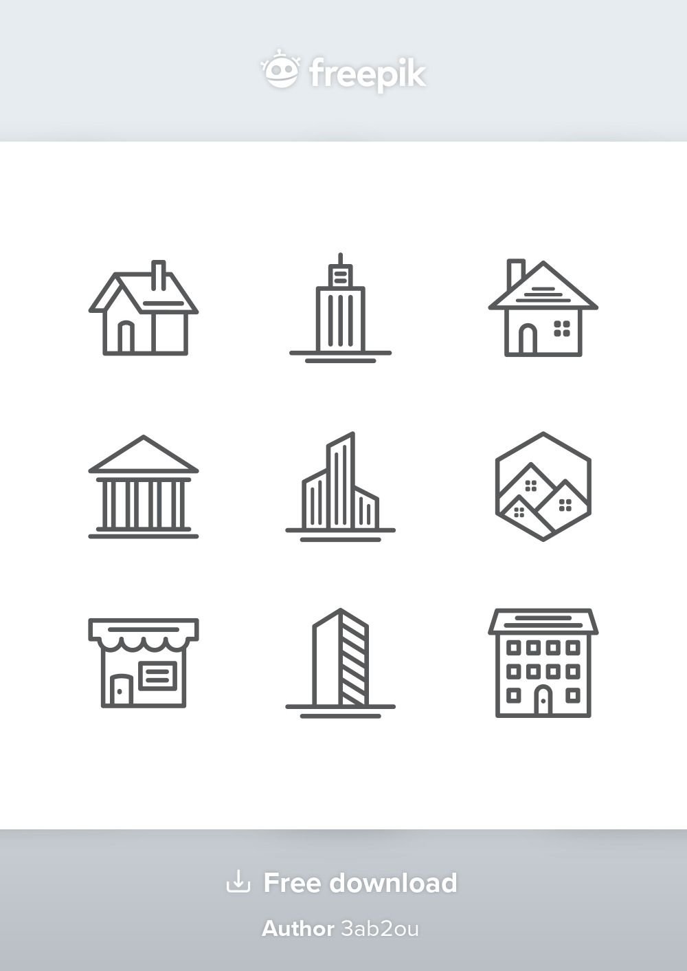 Векторные значки жилой дом