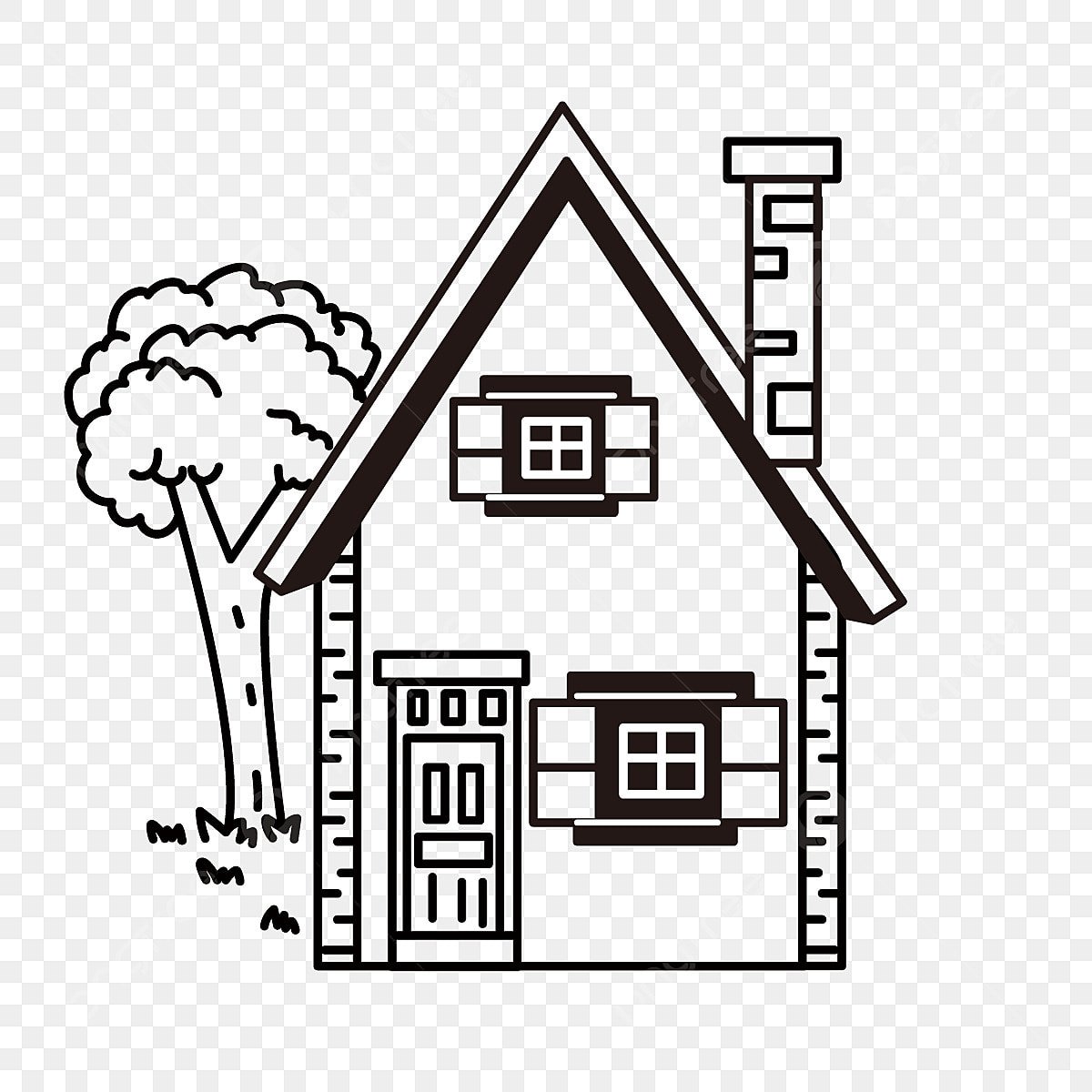 Нарисованные холмы дом черно белые