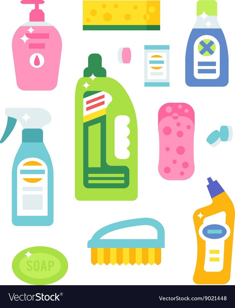 Полки с хозтоварами рисунок