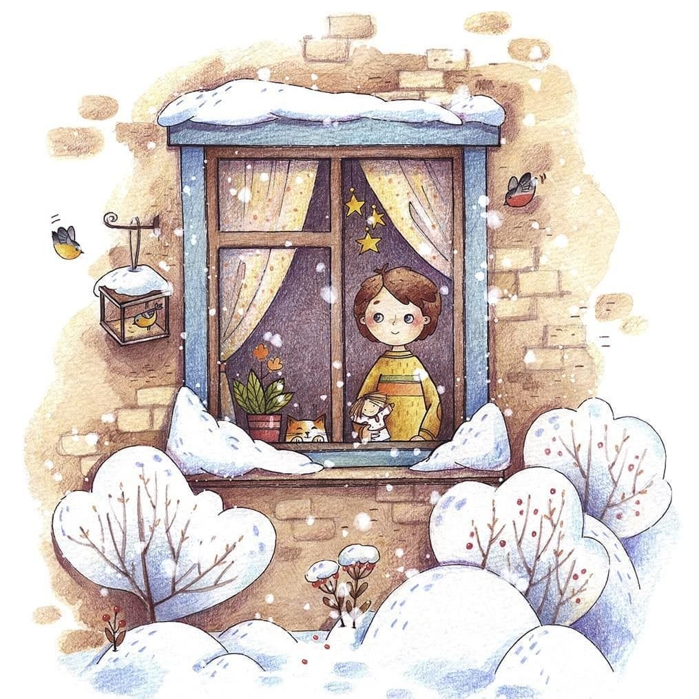 Зимняя сказка кудели Евсеева