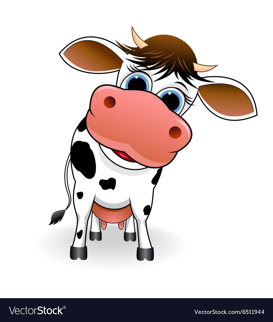 Корова в мультяшном стиле