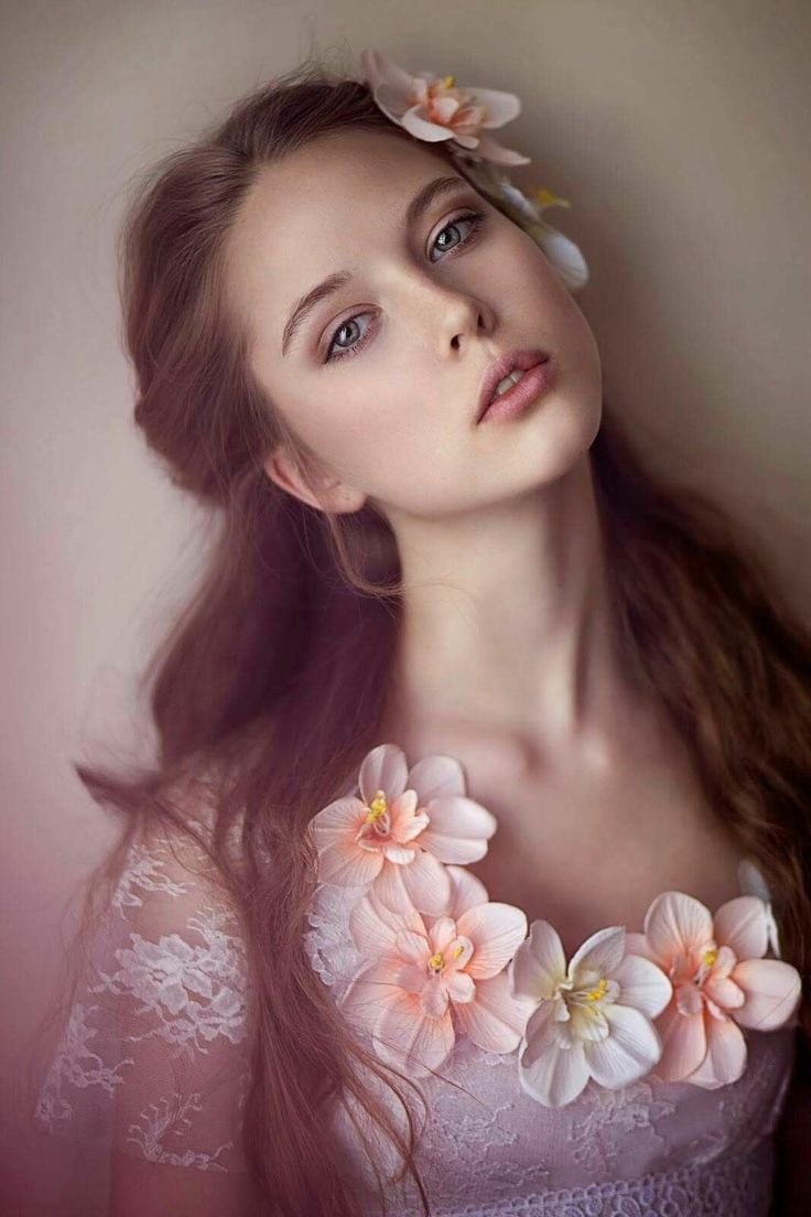 Фотопортрет с цветами