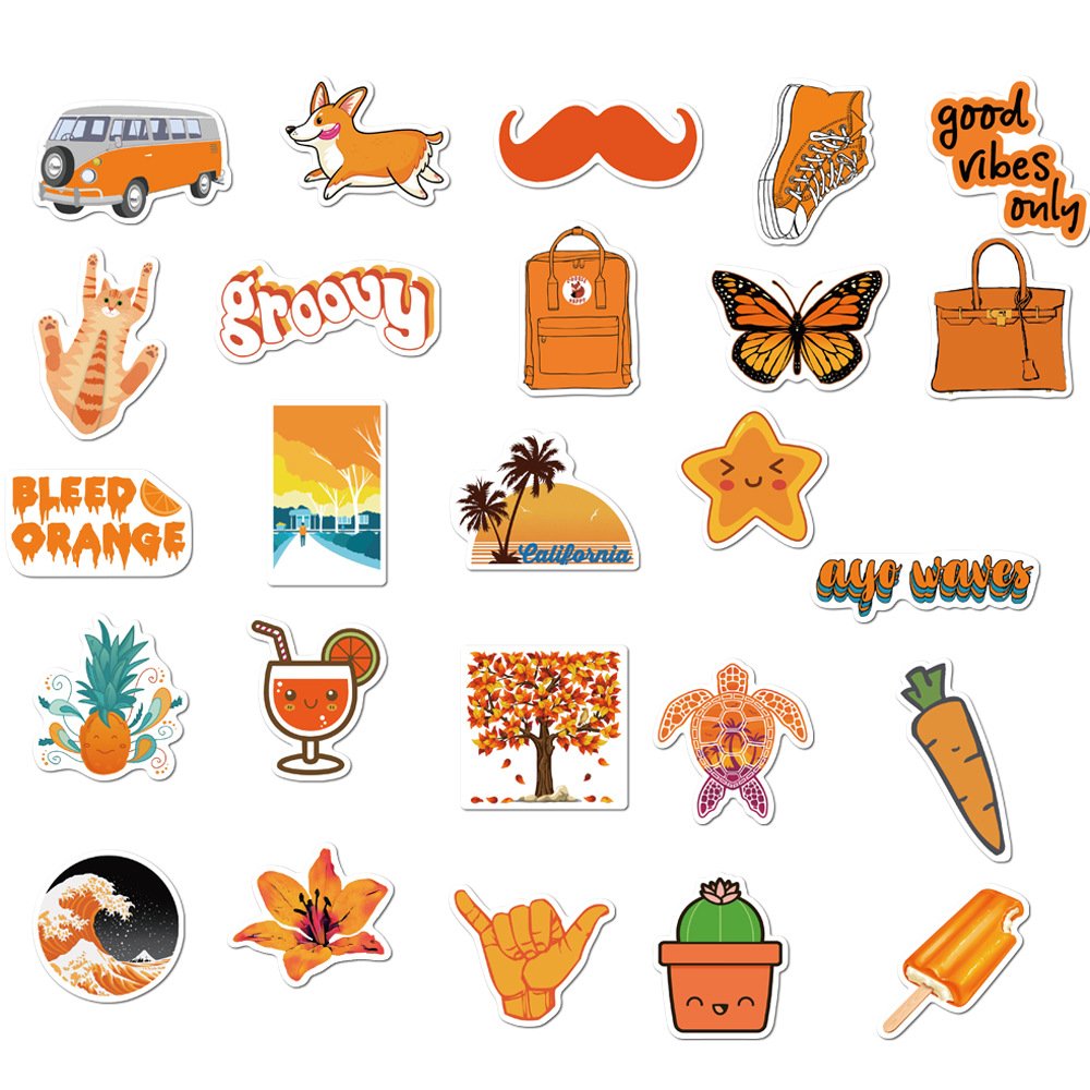 Наклейка оранжевая