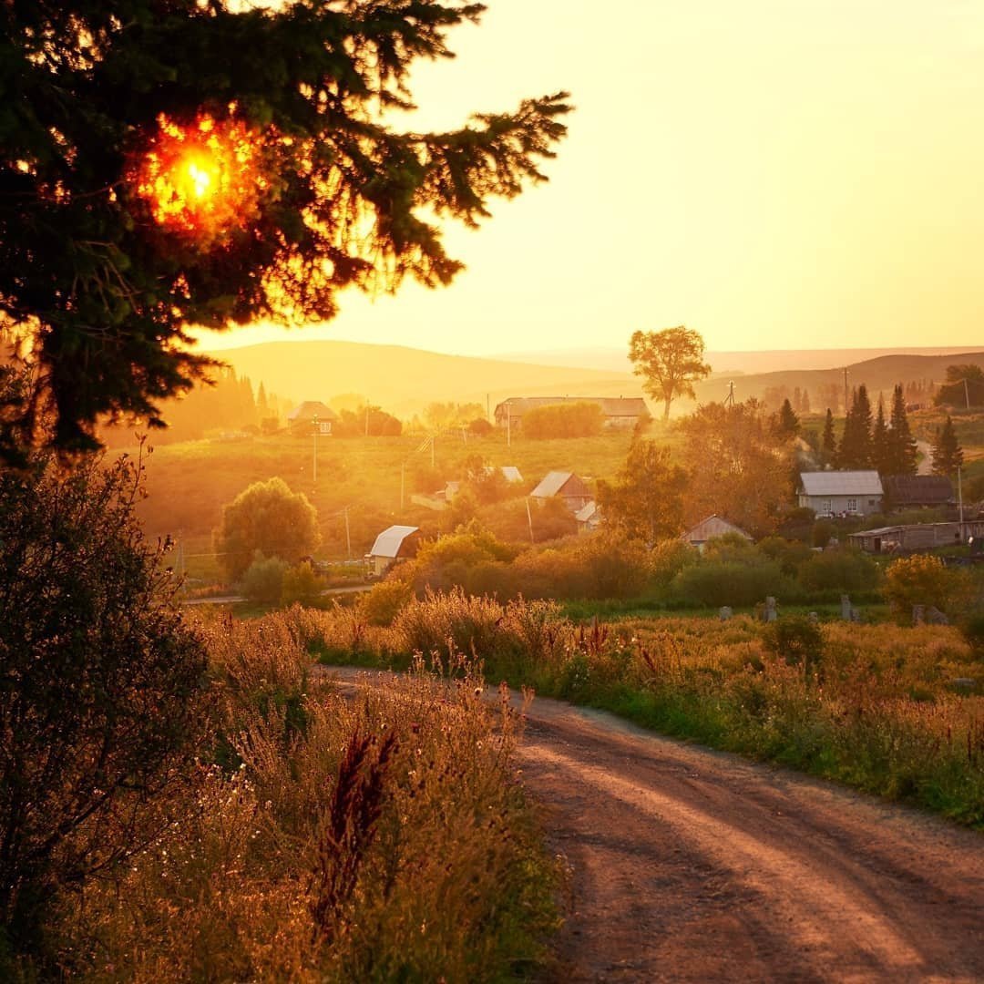 Утренний пейзаж деревня Герасимов