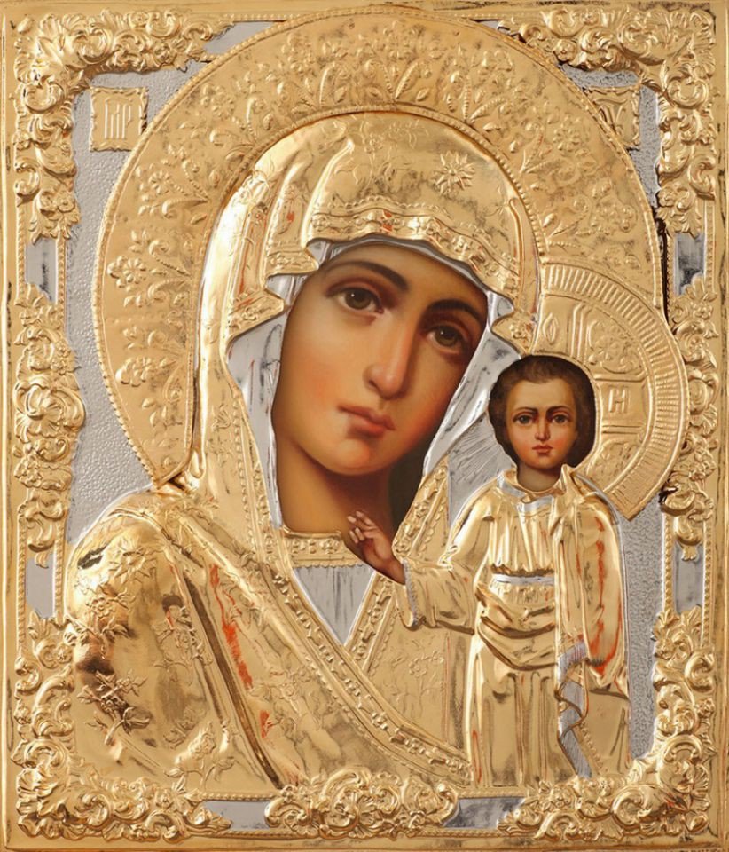 Икона Казанской Божьей матери в Ризе