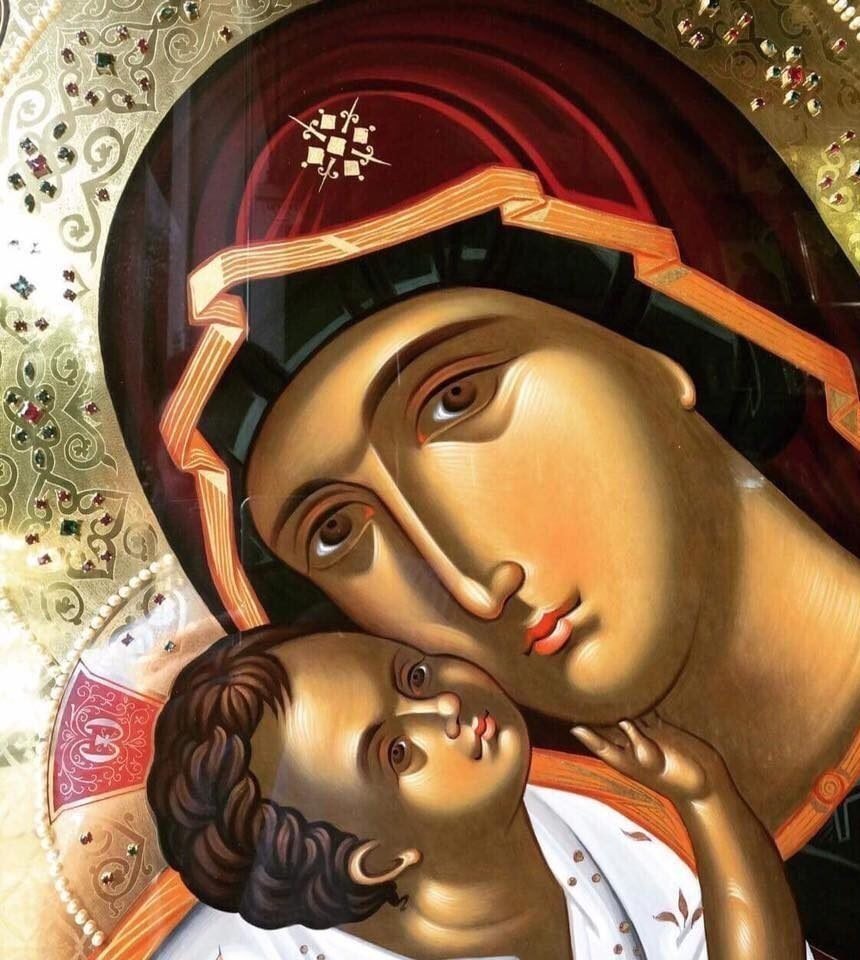 Икона Божией матери мати спасающая