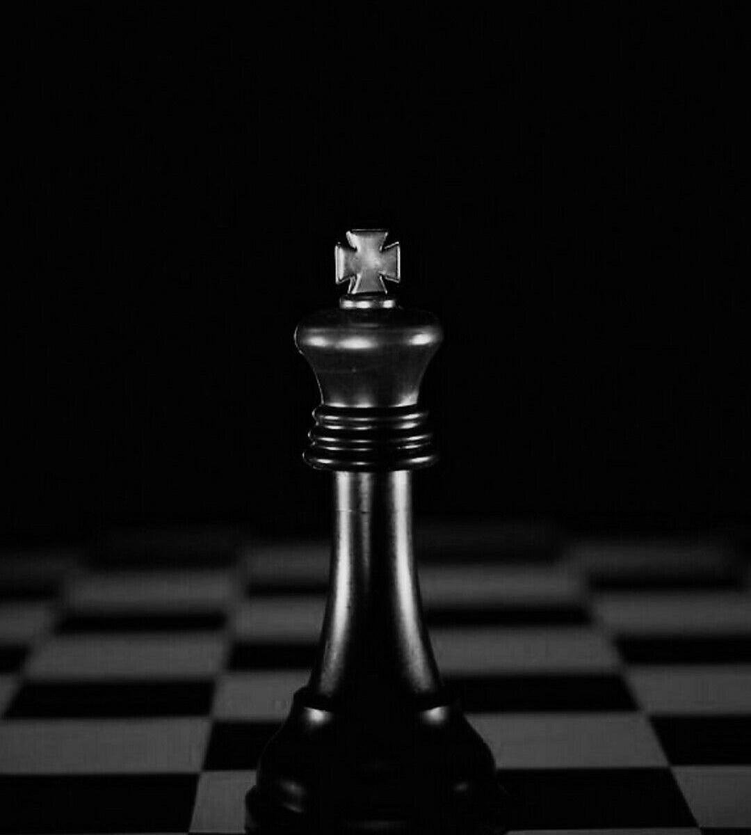 Шахматы черный Король белый ферзь