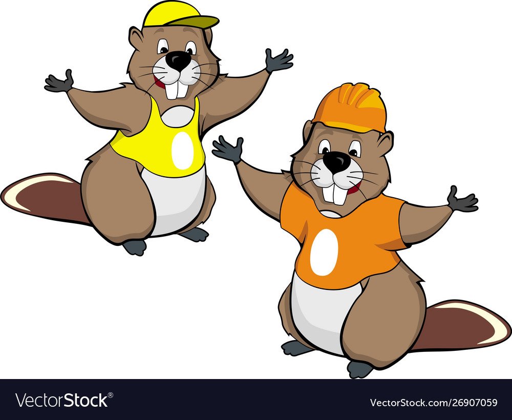 Бобер с молотком