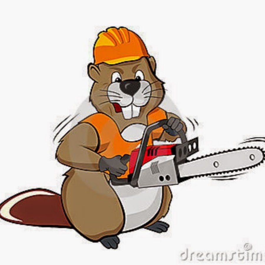 Бобер с пилой