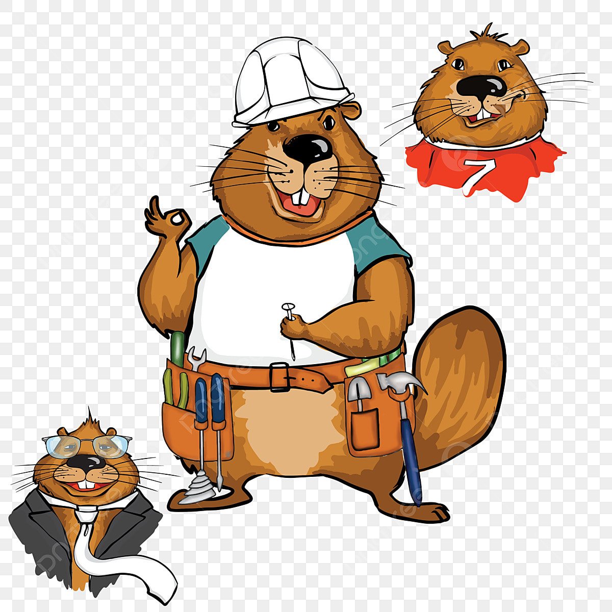 Весёлый бобёр Строитель