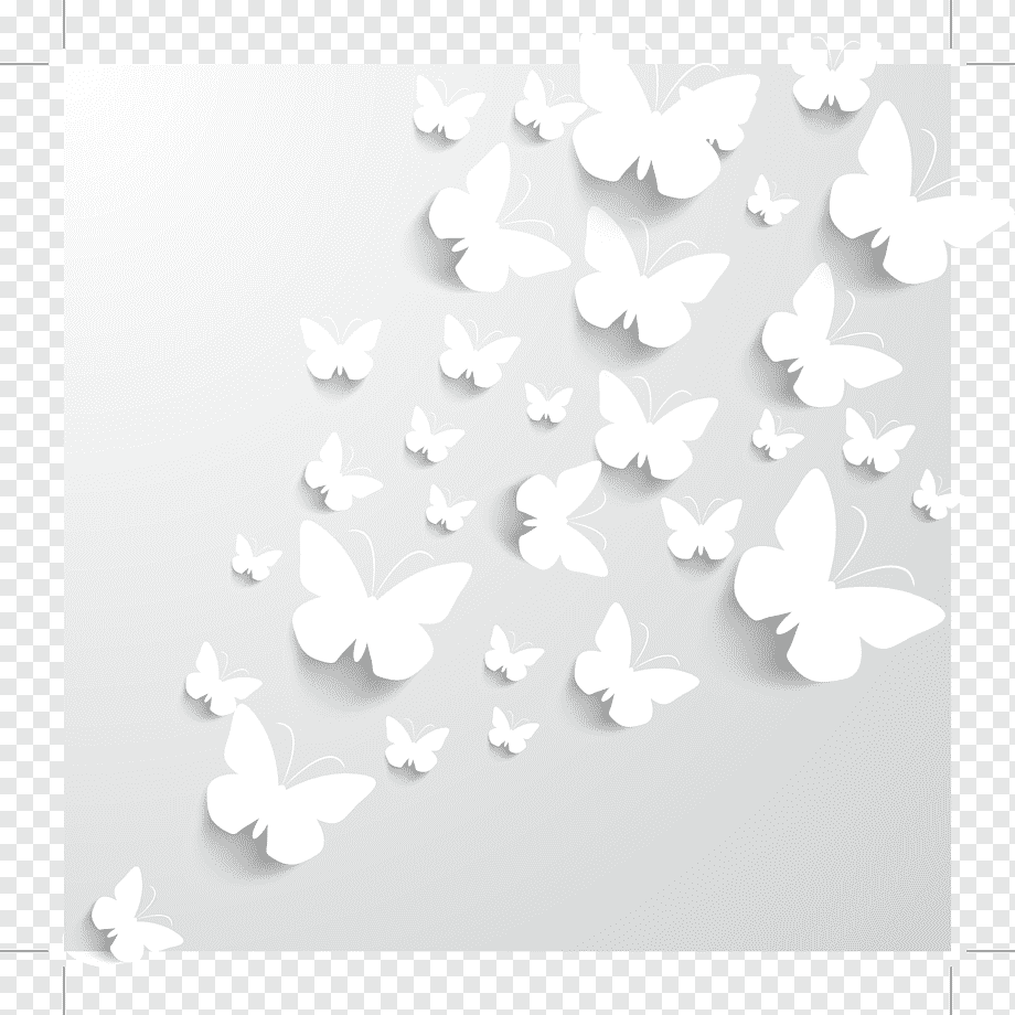 Белая бабочка арт