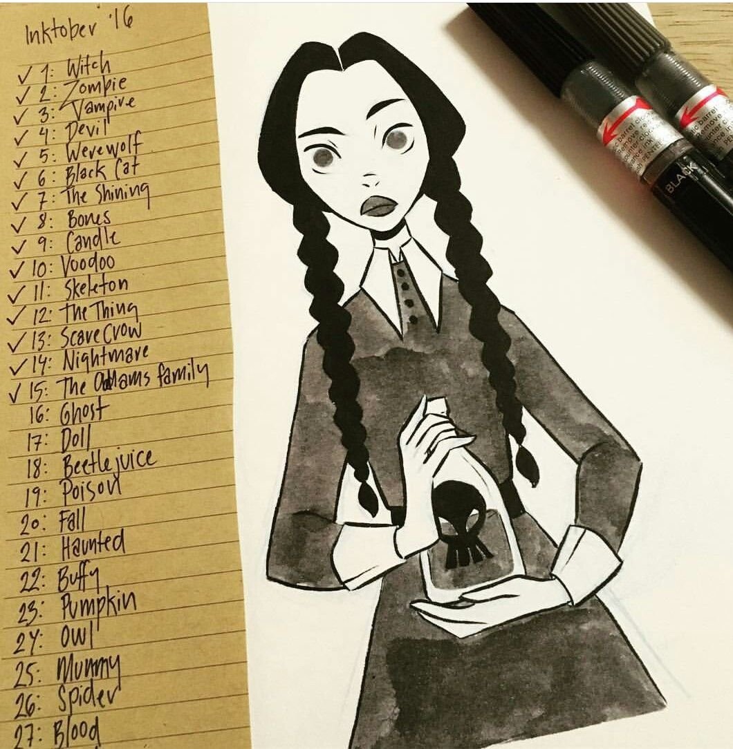 Скетчбук семейка Аддамс