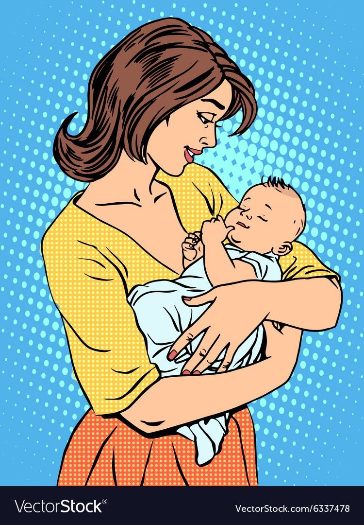 Нарисовать женщину с ребенком