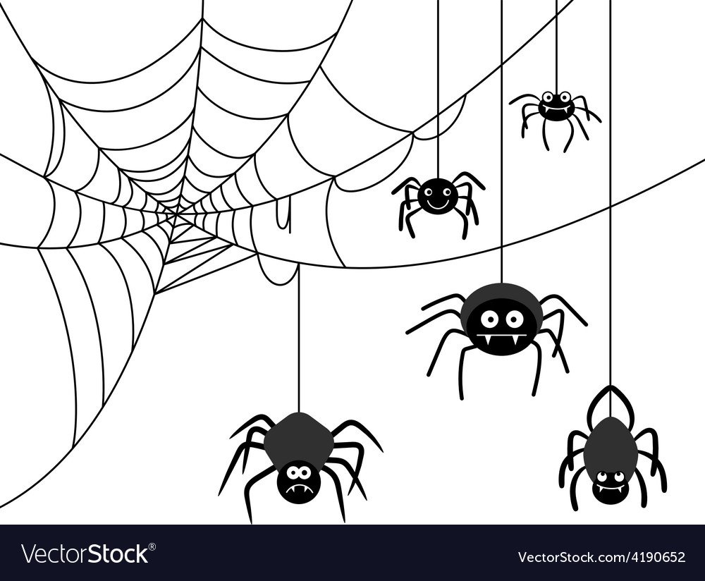 Паувок и его друзья на белом фоне