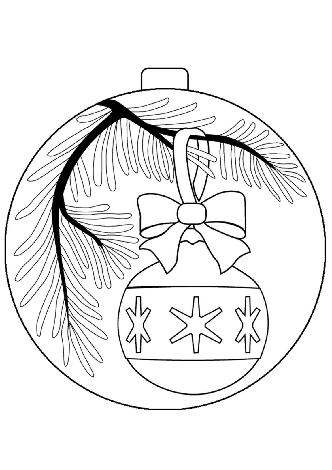 Раскраска новогодние игрушки