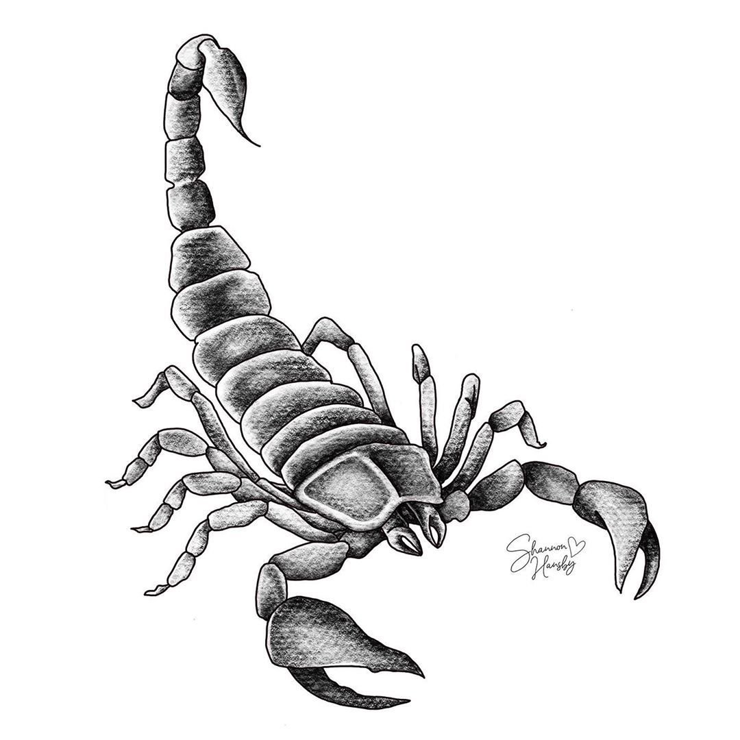 Тату Скорпион в японском стиле