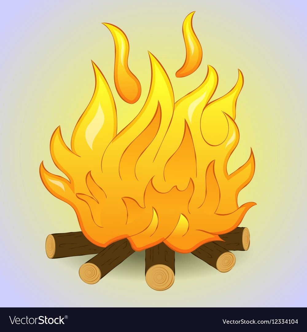 Огонь в камине рисунок