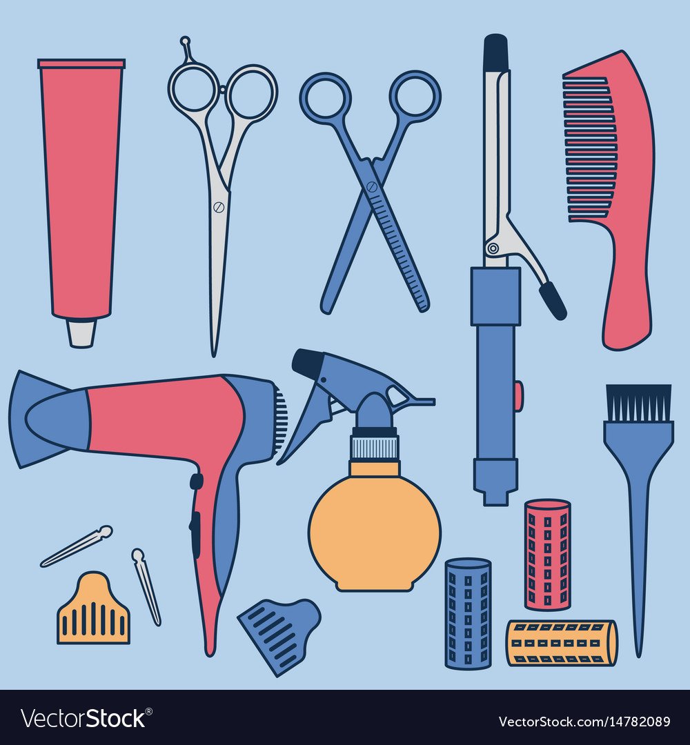 Рисование инструменты для парикмахера